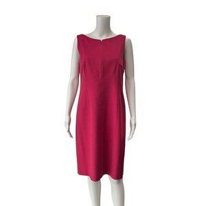 AKRIS Punto Pink Wool Angora Shift Zip Dress size 10/FR 42